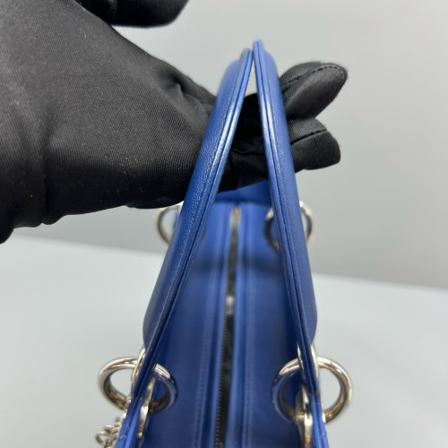 Dior Large Lady Dior Calfskin Blue