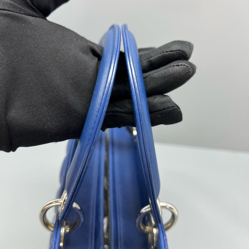 Dior Large Lady Dior Calfskin Blue