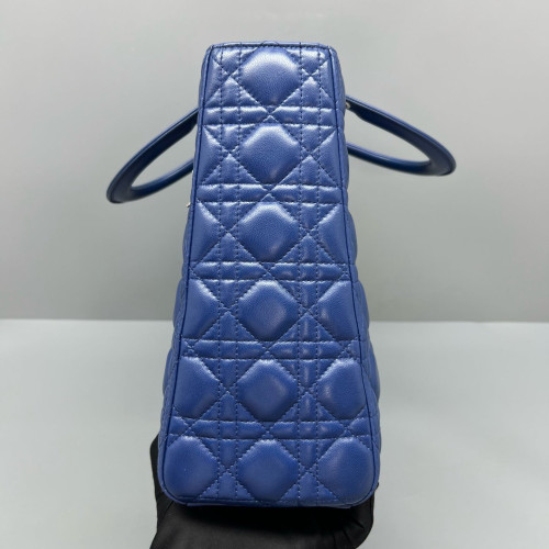 Dior Large Lady Dior Calfskin Blue