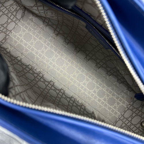 Dior Large Lady Dior Calfskin Blue