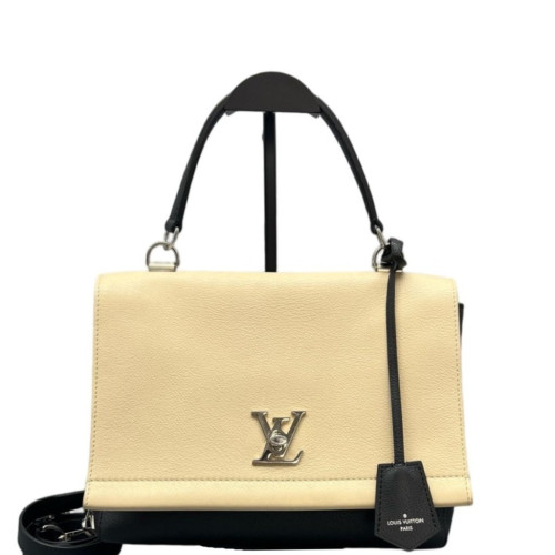 Louis Vuitton Lockme II Top Handle Calfskin White Black