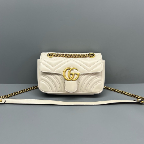 Gucci Mini GG Marmont Calfskin White Gucci Mini GG Marmont Calfskin White