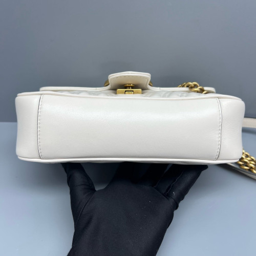 Gucci Mini GG Marmont Calfskin White Gucci Mini GG Marmont Calfskin White