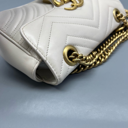 Gucci Mini GG Marmont Calfskin White Gucci Mini GG Marmont Calfskin White