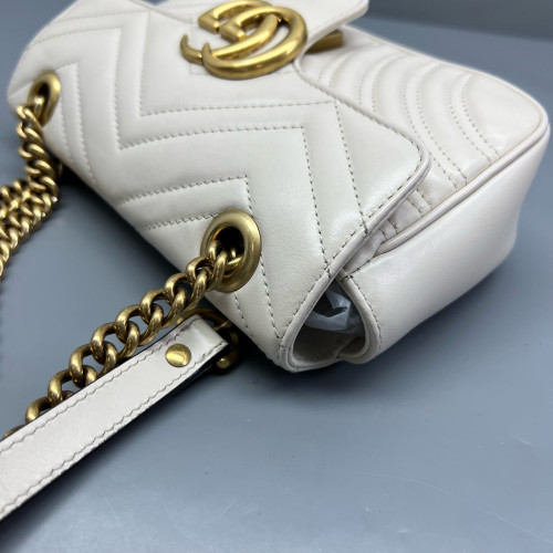 Gucci Mini GG Marmont Calfskin White Gucci Mini GG Marmont Calfskin White