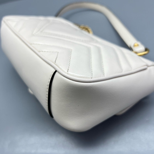 Gucci Mini GG Marmont Calfskin White Gucci Mini GG Marmont Calfskin White