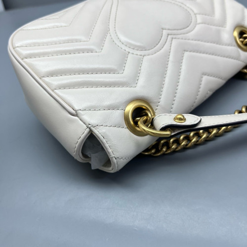 Gucci Mini GG Marmont Calfskin White Gucci Mini GG Marmont Calfskin White