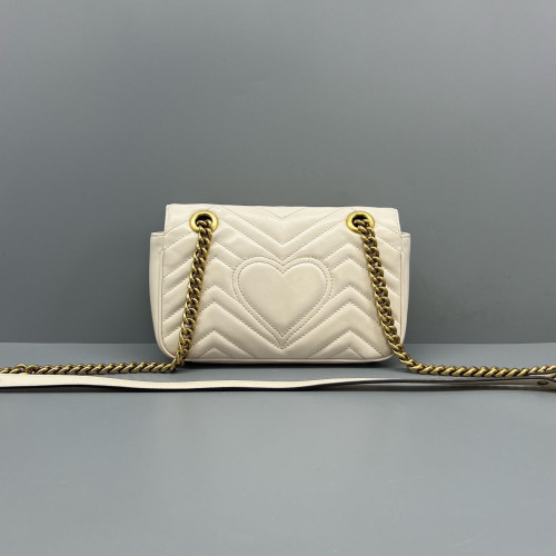 Gucci Mini GG Marmont Calfskin White Gucci Mini GG Marmont Calfskin White