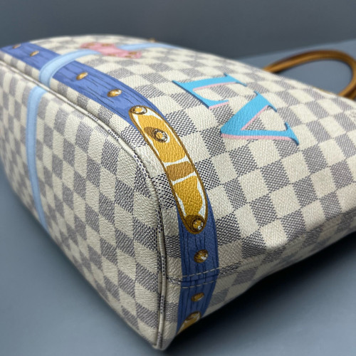 Louis Vuitton Neverfull MM Damier Azur White