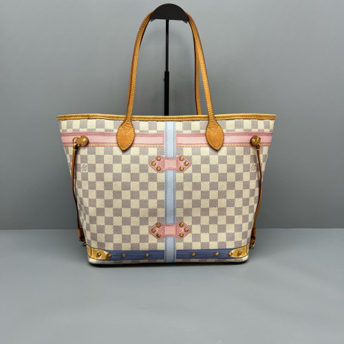 Louis Vuitton Neverfull MM Damier Azur White