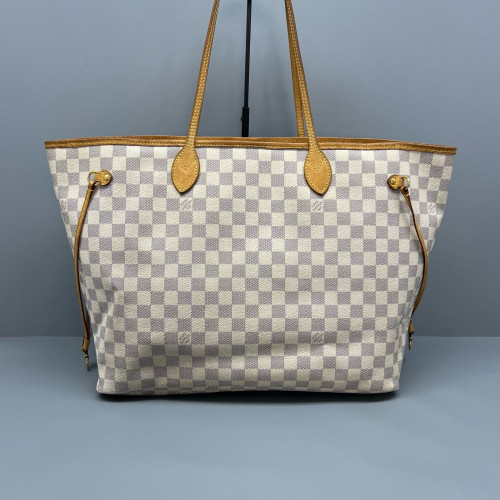 Louis Vuitton Neverfull GM Damier Azur White Grey