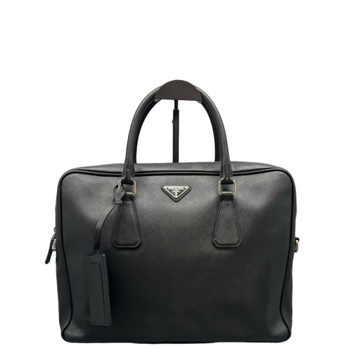 Prada Briefcase Saffiano Calfskin Black