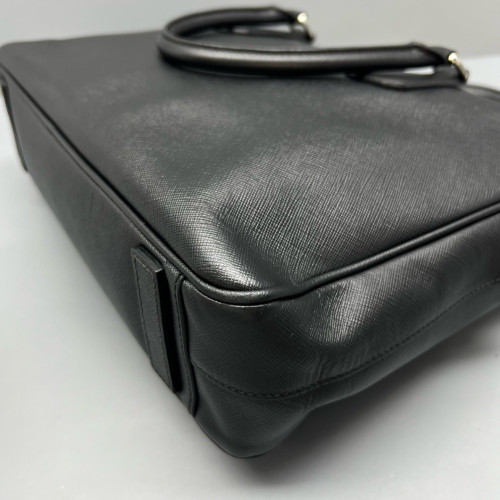 Prada Briefcase Saffiano Calfskin Black