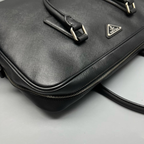 Prada Briefcase Saffiano Calfskin Black