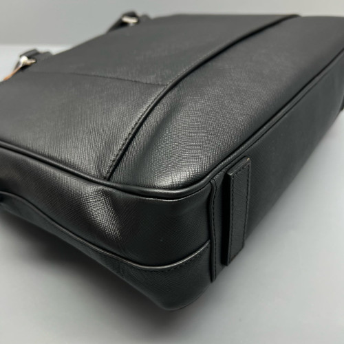Prada Briefcase Saffiano Calfskin Black