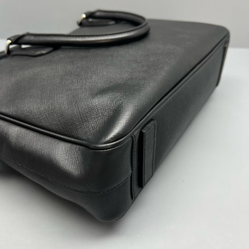 Prada Briefcase Saffiano Calfskin Black
