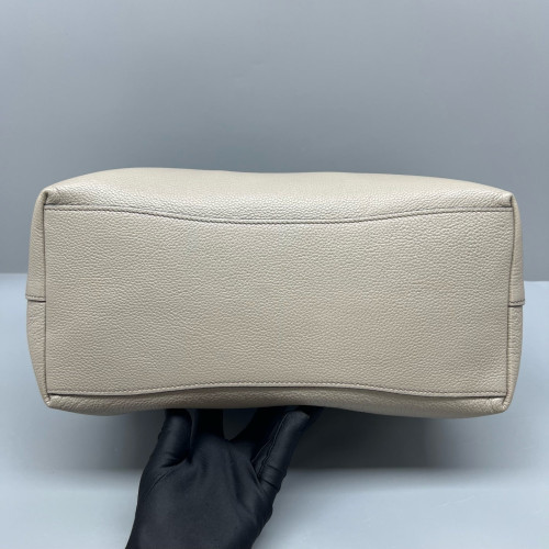 Prada Hobo Grained Calfskin Grey