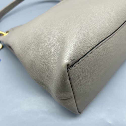 Prada Hobo Grained Calfskin Grey