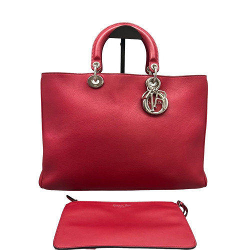 Dior Large Diorissimo Tote Calfskin Red Dior Large Diorissimo Tote Calfskin Red
