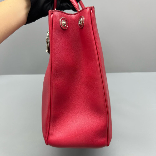 Dior Large Diorissimo Tote Calfskin Red Dior Large Diorissimo Tote Calfskin Red