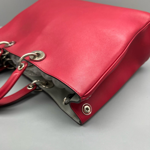 Dior Large Diorissimo Tote Calfskin Red Dior Large Diorissimo Tote Calfskin Red