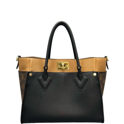 Louis Vuitton On My Side GM Monogram Calfskin Black Brown Louis Vuitton On My Side GM Monogram Calfskin Black Brown