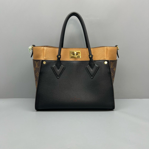 Louis Vuitton On My Side GM Monogram Calfskin Black Brown Louis Vuitton On My Side GM Monogram Calfskin Black Brown