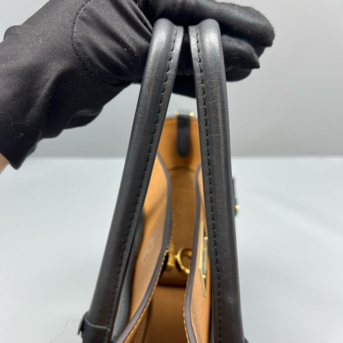 Louis Vuitton On My Side GM Monogram Calfskin Black Brown Louis Vuitton On My Side GM Monogram Calfskin Black Brown