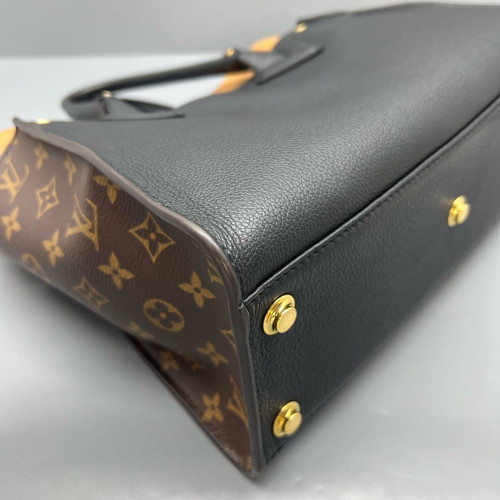 Louis Vuitton On My Side GM Monogram Calfskin Black Brown Louis Vuitton On My Side GM Monogram Calfskin Black Brown
