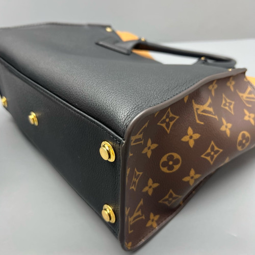 Louis Vuitton On My Side GM Monogram Calfskin Black Brown Louis Vuitton On My Side GM Monogram Calfskin Black Brown