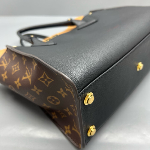 Louis Vuitton On My Side GM Monogram Calfskin Black Brown Louis Vuitton On My Side GM Monogram Calfskin Black Brown
