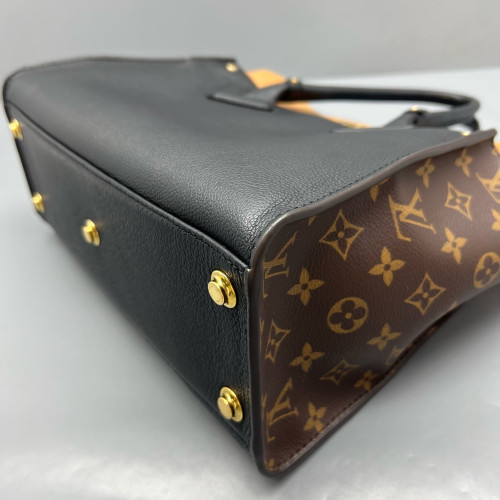 Louis Vuitton On My Side GM Monogram Calfskin Black Brown Louis Vuitton On My Side GM Monogram Calfskin Black Brown