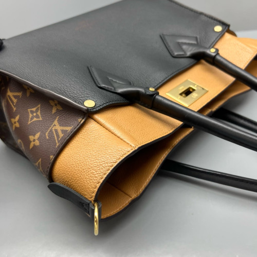 Louis Vuitton On My Side GM Monogram Calfskin Black Brown Louis Vuitton On My Side GM Monogram Calfskin Black Brown