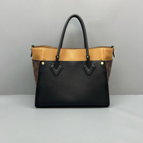 Louis Vuitton On My Side GM Monogram Calfskin Black Brown Louis Vuitton On My Side GM Monogram Calfskin Black Brown