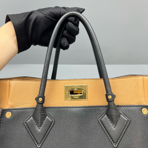 Louis Vuitton On My Side GM Monogram Calfskin Black Brown Louis Vuitton On My Side GM Monogram Calfskin Black Brown