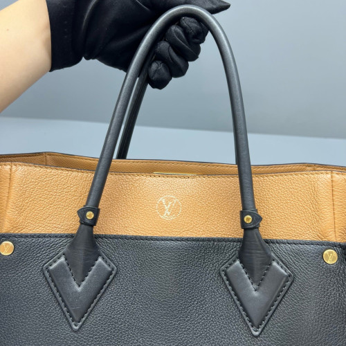 Louis Vuitton On My Side GM Monogram Calfskin Black Brown Louis Vuitton On My Side GM Monogram Calfskin Black Brown