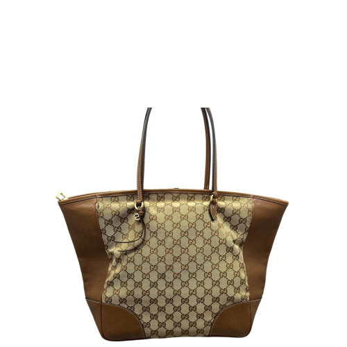 Gucci Tote Bag GG Supreme Monogram Beige Brown