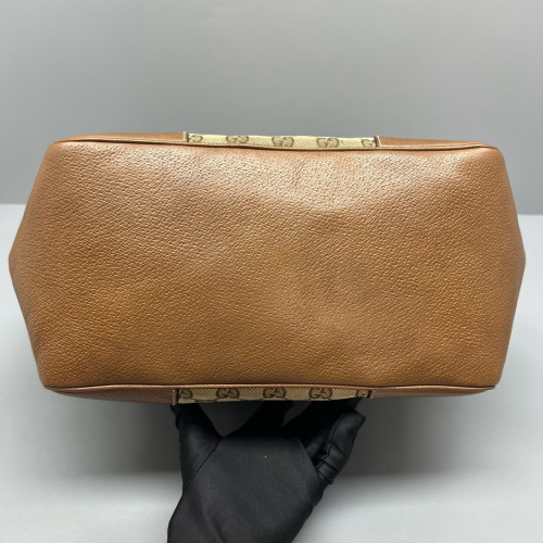 Gucci Tote Bag GG Supreme Monogram Beige Brown