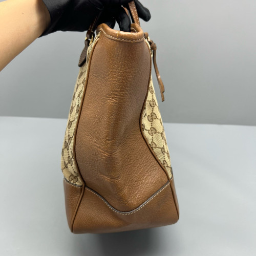 Gucci Tote Bag GG Supreme Monogram Beige Brown