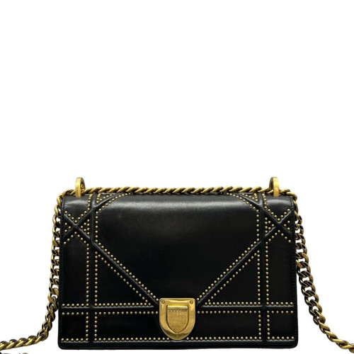 Dior Medium Diorama Calfskin Black