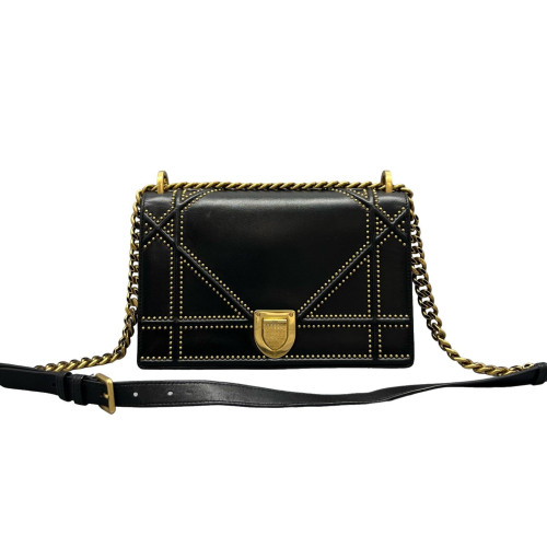 Dior Medium Diorama Calfskin Black