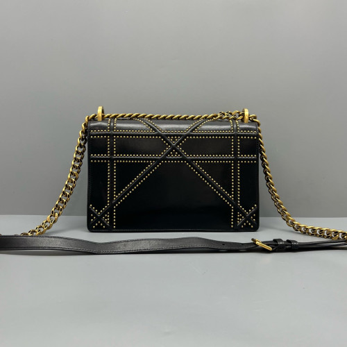Dior Medium Diorama Calfskin Black