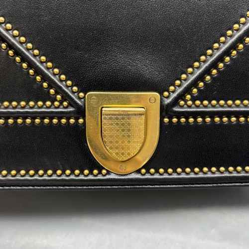 Dior Medium Diorama Calfskin Black