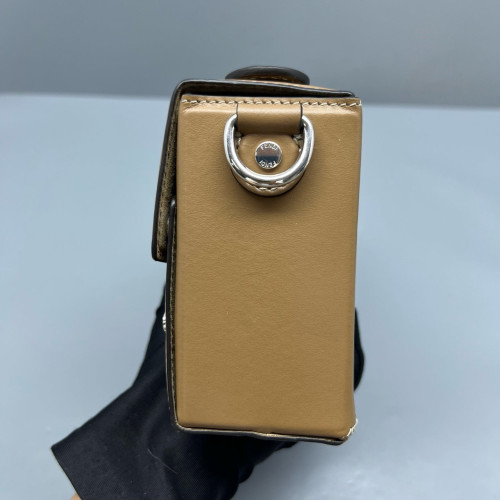 Fendi Baguette Calfskin Zucca Brown Dark Brown Light Brown