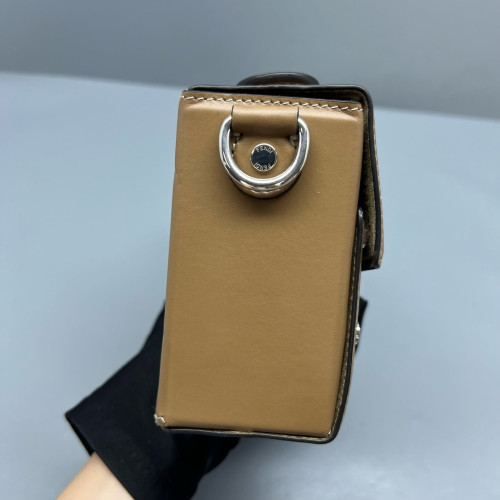 Fendi Baguette Calfskin Zucca Brown Dark Brown Light Brown