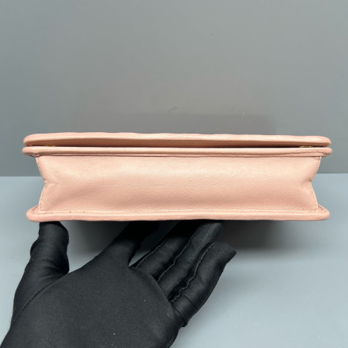 Miu Miu Flap Bag Crumpled Lambskin Pink