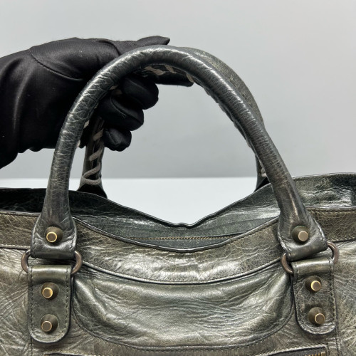 Balenciaga Medium City Arena Lambskin Green
