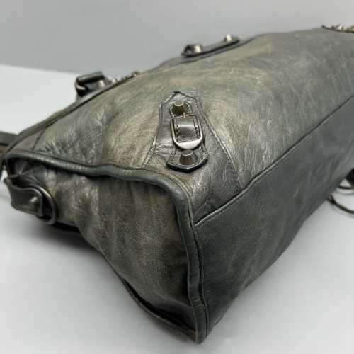 Balenciaga Medium City Arena Lambskin Green
