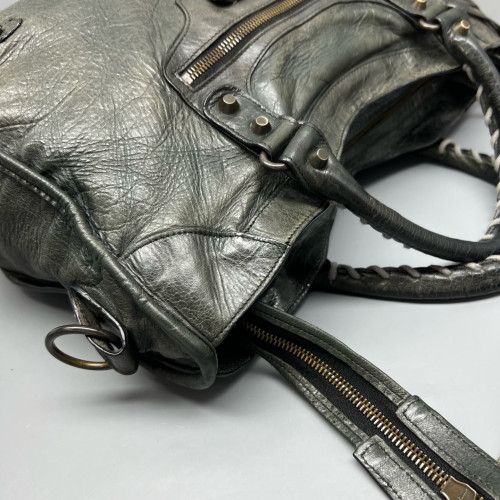 Balenciaga Medium City Arena Lambskin Green