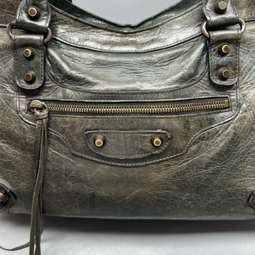Balenciaga Medium City Arena Lambskin Green